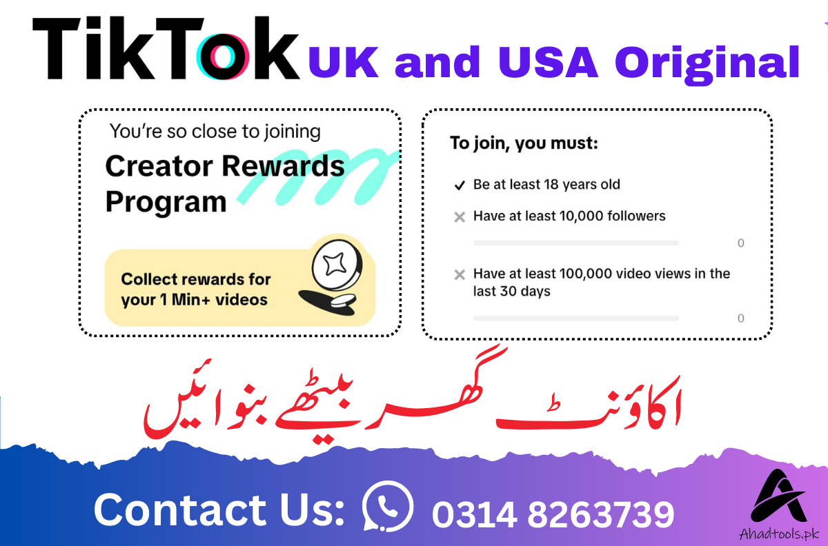 Tiktok UK and USA Original Beta Program Account Available for sell